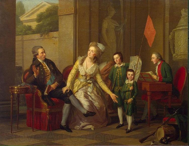 TISCHBEIN, Johann Heinrich Wilhelm Portrat der Familie Saltykowa Norge oil painting art
